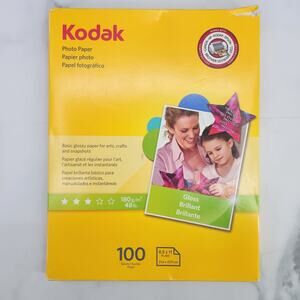 Kodak Photo printing paper 8.5 x 11 glossy sheets 75% or more